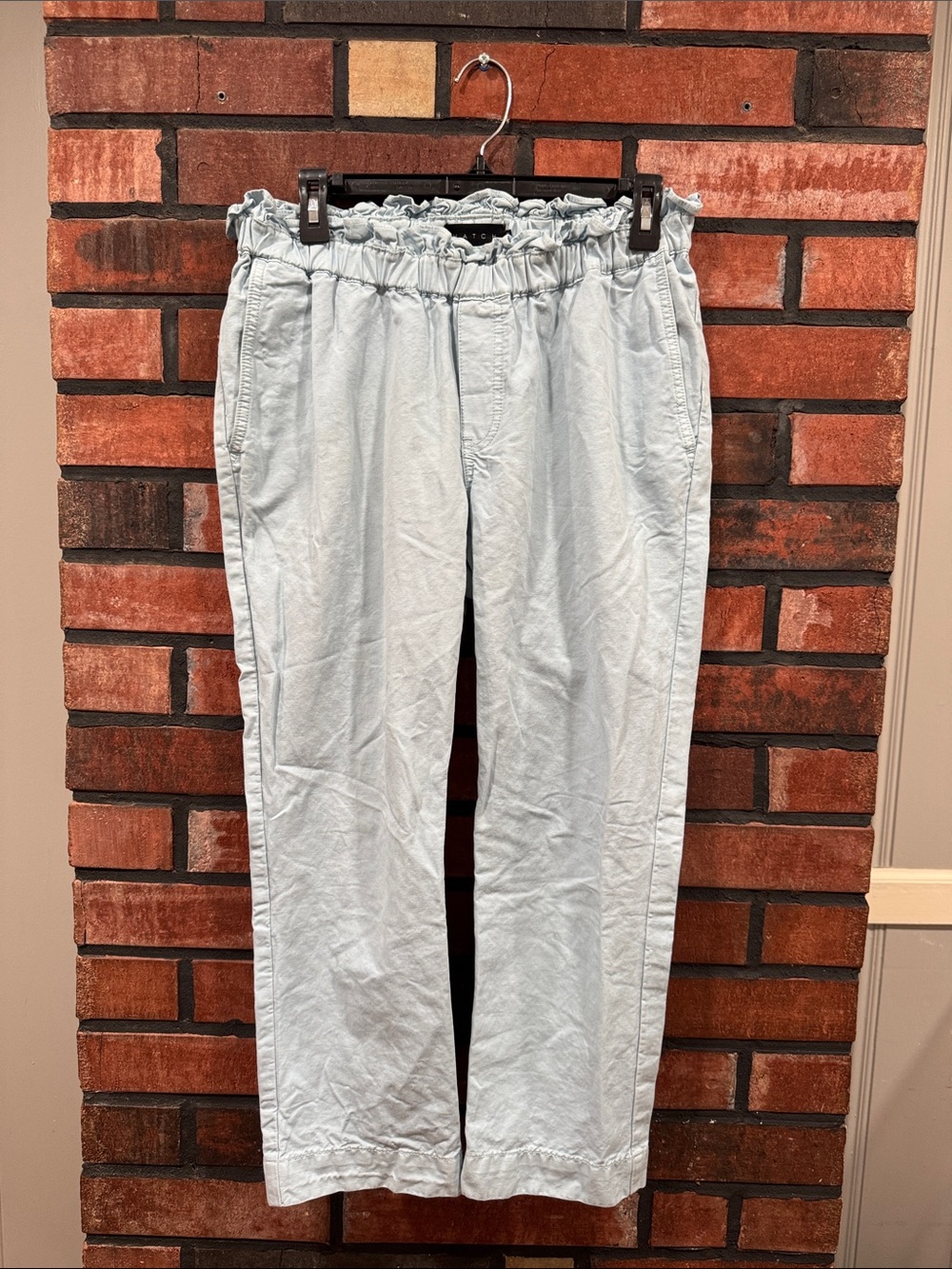 Hatch Light Blue Elastic Paperbag Waist Chinos
